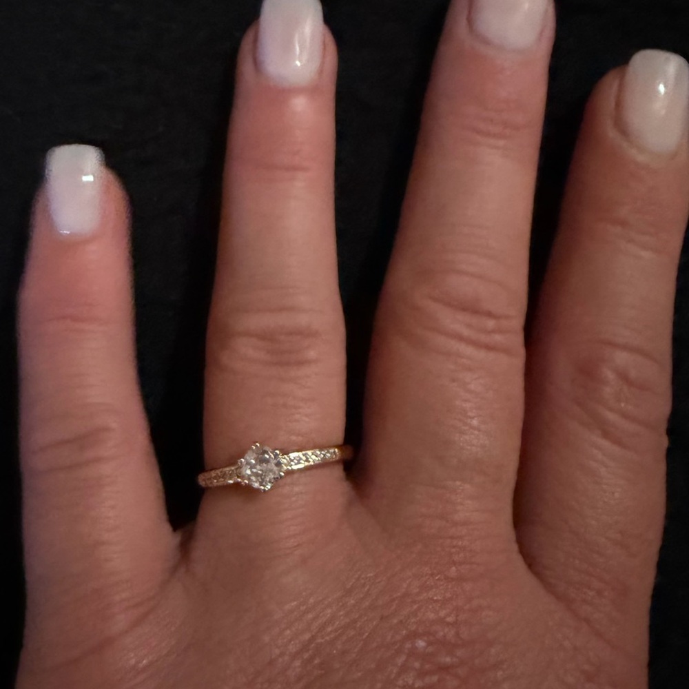 Faux gold engagement ring size 8.5